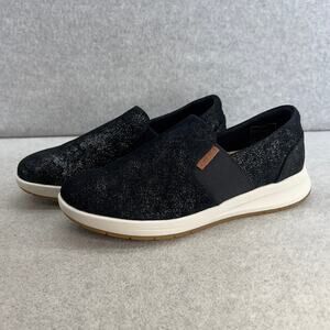 Revere Panama Leather Slip On Sneaker Shoe- Midnight -Women Size 8 W *NEW